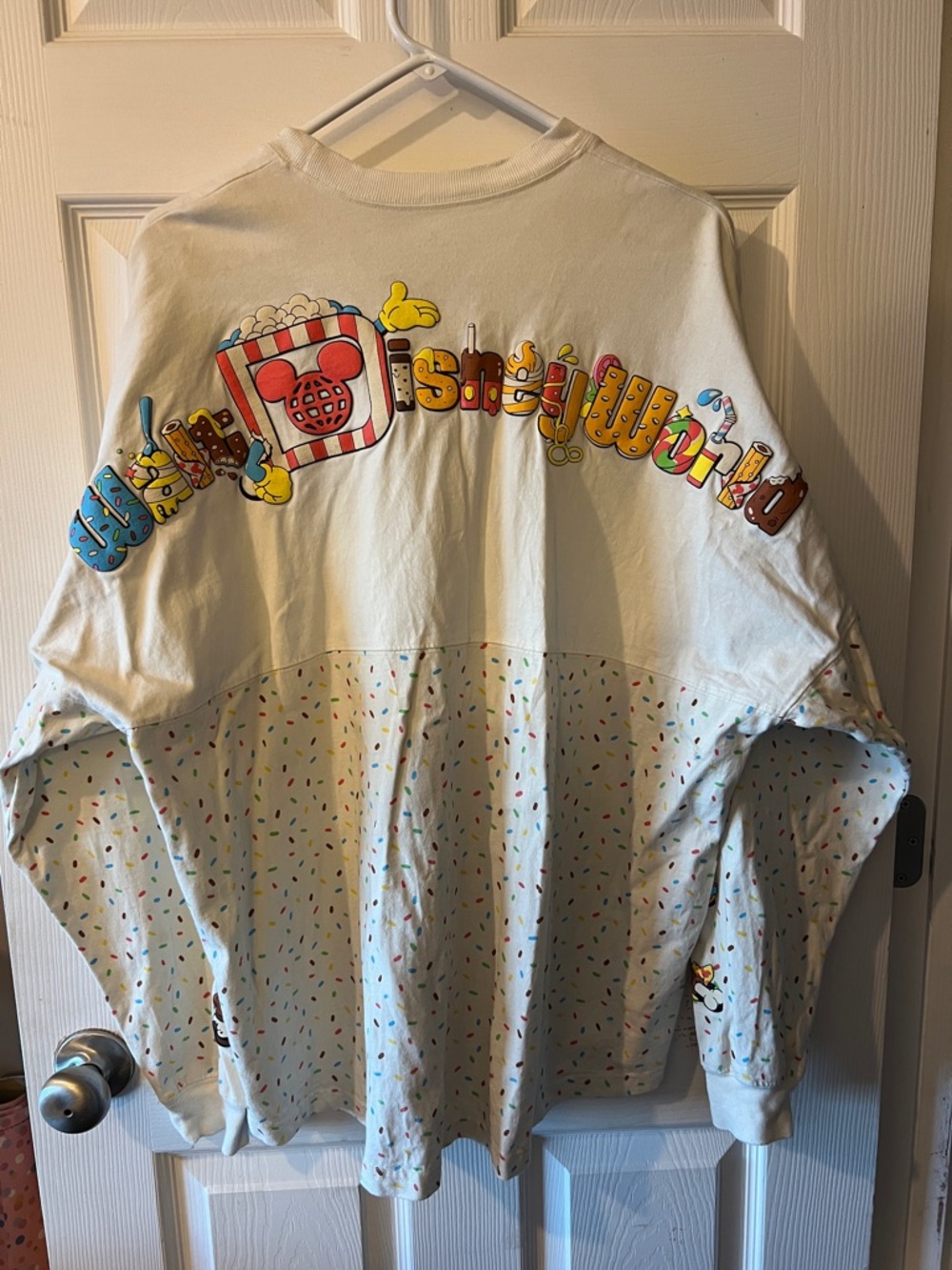 Disney World Spirit Jersey Long-Sleeve Top with Colorful Park Snack Graphic